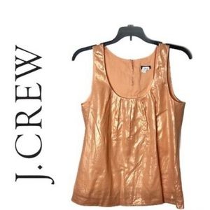 J. Crew orange metallic sleeveless top